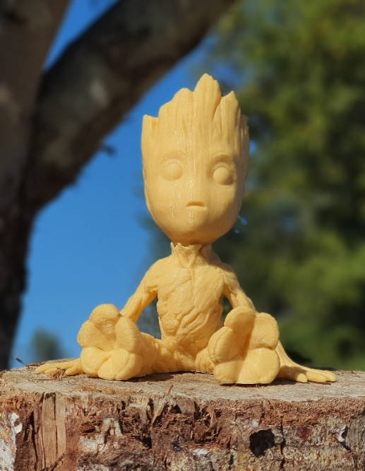 Impresión 3D baby groot PLA madera eSun