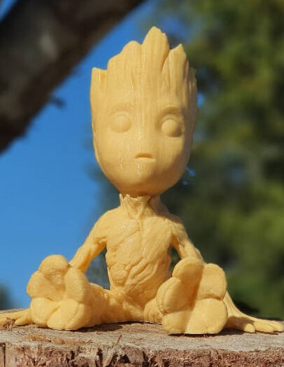 Impresión 3D baby groot PLA madera eSun